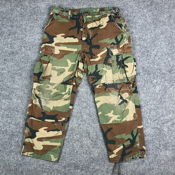 Vintage Other - Military Pants Mens Size M Camo Cargo Ripstop BDU Tactical Drawstring Vintage